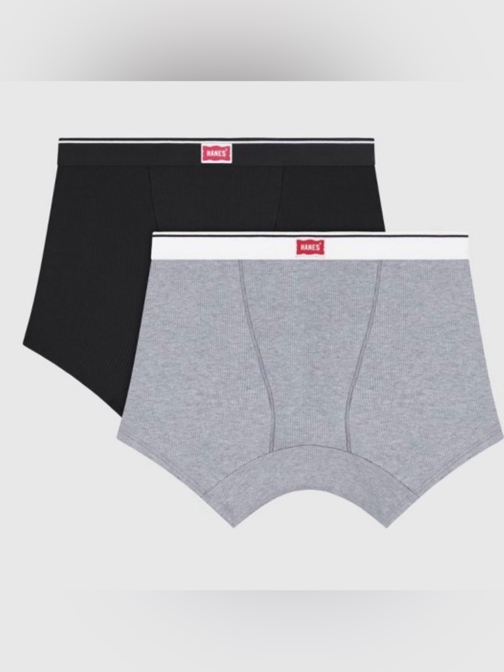 Hanes Briefs 2-Pack — Black & Gray